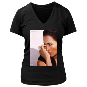 Jennifer Lopez Women's Deep V-Neck TShirt