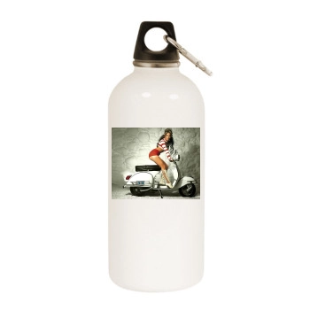 Jennifer Lopez White Water Bottle With Carabiner