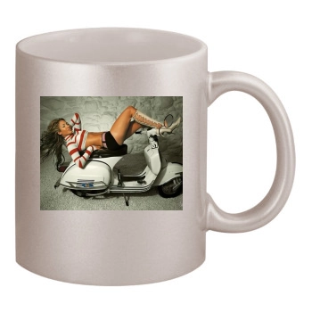 Jennifer Lopez 11oz Metallic Silver Mug