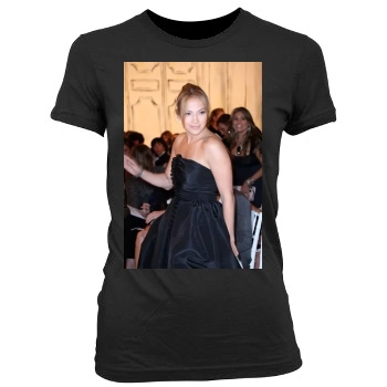 Jennifer Lopez Women's Junior Cut Crewneck T-Shirt