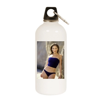 Jennifer Lopez White Water Bottle With Carabiner