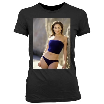 Jennifer Lopez Women's Junior Cut Crewneck T-Shirt