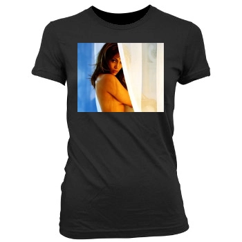 Jennifer Lopez Women's Junior Cut Crewneck T-Shirt