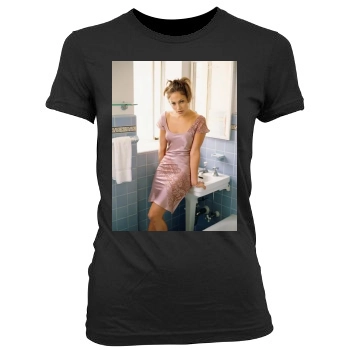 Jennifer Lopez Women's Junior Cut Crewneck T-Shirt