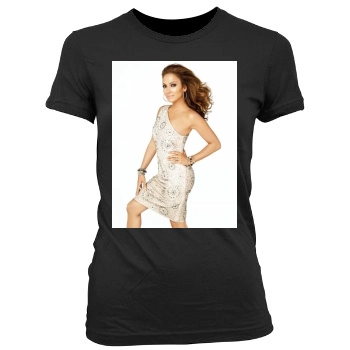 Jennifer Lopez Women's Junior Cut Crewneck T-Shirt