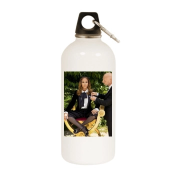 Jennifer Lopez White Water Bottle With Carabiner