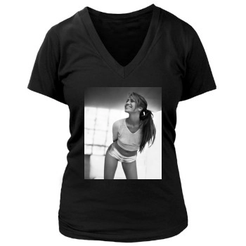 Jennifer Lopez Women's Deep V-Neck TShirt