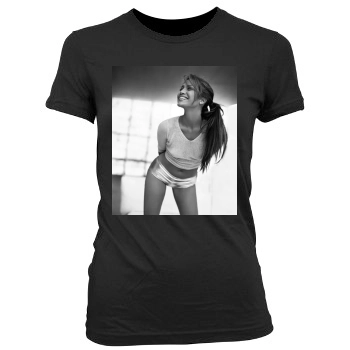 Jennifer Lopez Women's Junior Cut Crewneck T-Shirt