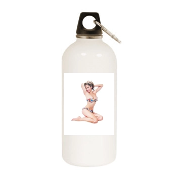 Jennifer Lopez White Water Bottle With Carabiner