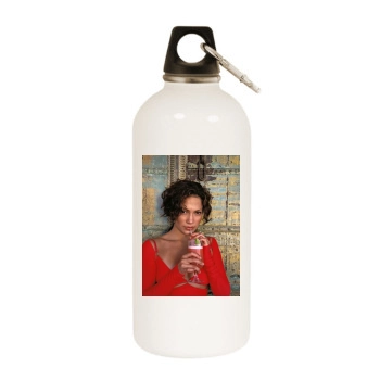 Jennifer Lopez White Water Bottle With Carabiner