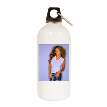 Jennifer Lopez White Water Bottle With Carabiner