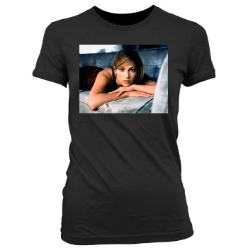 Jennifer Lopez Women's Junior Cut Crewneck T-Shirt