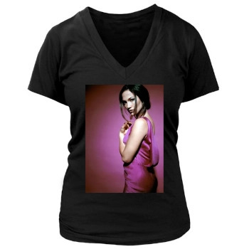 Jennifer Lopez Women's Deep V-Neck TShirt