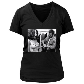 Jennifer Lopez Women's Deep V-Neck TShirt