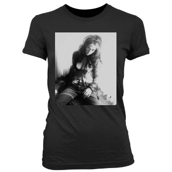 Jennifer Love Hewitt Women's Junior Cut Crewneck T-Shirt