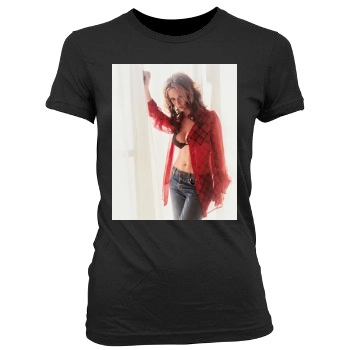 Jennifer Love Hewitt Women's Junior Cut Crewneck T-Shirt