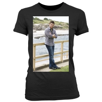 Jensen Ackles Women's Junior Cut Crewneck T-Shirt