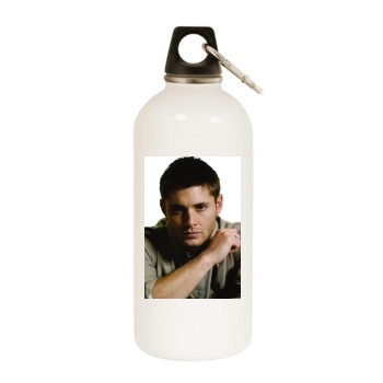 Jensen Ackles White Water Bottle With Carabiner