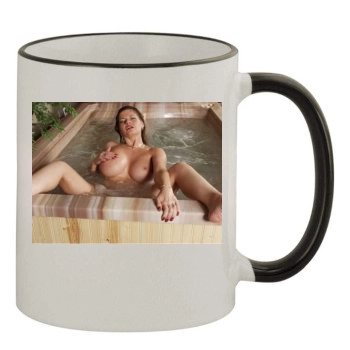 June Summers 11oz Colored Rim & Handle Mug