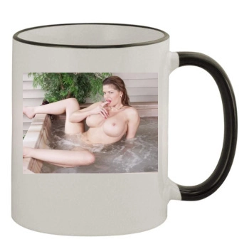 June Summers 11oz Colored Rim & Handle Mug