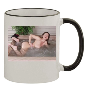 June Summers 11oz Colored Rim & Handle Mug