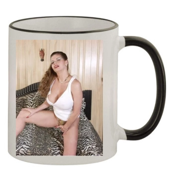 June Summers 11oz Colored Rim & Handle Mug