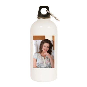 June Summers White Water Bottle With Carabiner