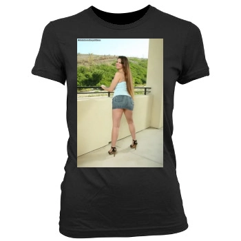 June Summers Women's Junior Cut Crewneck T-Shirt