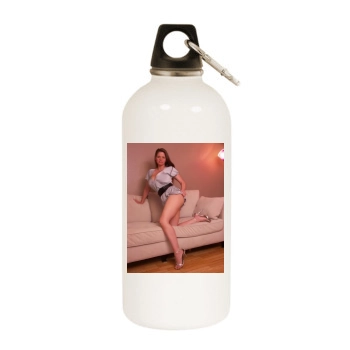 June Summers White Water Bottle With Carabiner