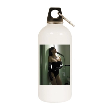 Keira Knightley White Water Bottle With Carabiner