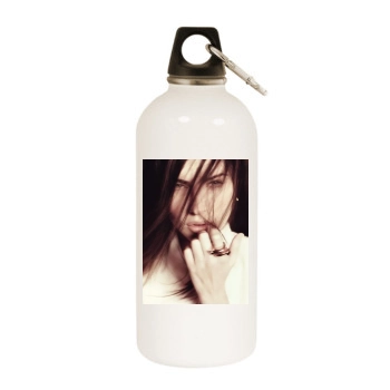 Megan Fox White Water Bottle With Carabiner