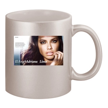 Adriana Lima 11oz Metallic Silver Mug