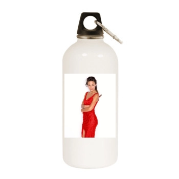 Josie Maran White Water Bottle With Carabiner