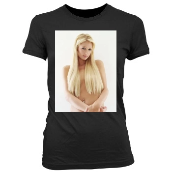 Paris Hilton Women's Junior Cut Crewneck T-Shirt