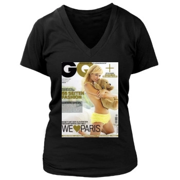 Paris Hilton Women's Deep V-Neck TShirt