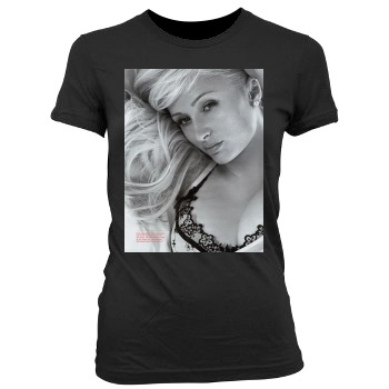 Paris Hilton Women's Junior Cut Crewneck T-Shirt