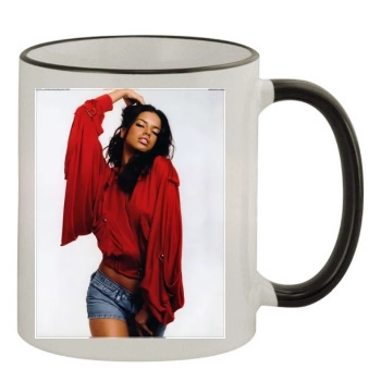 Adriana Lima 11oz Colored Rim & Handle Mug