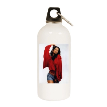 Adriana Lima White Water Bottle With Carabiner