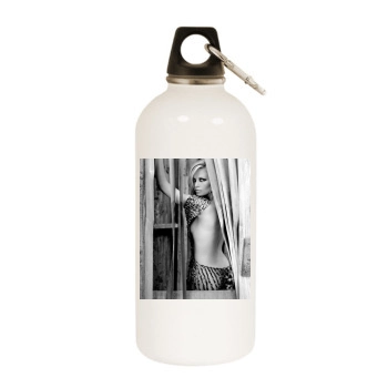 Charlize Theron White Water Bottle With Carabiner