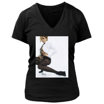 Eva Mendes Women's Deep V-Neck TShirt