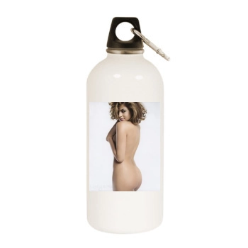 Eva Mendes White Water Bottle With Carabiner