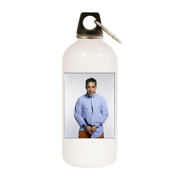Robbie Williams White Water Bottle With Carabiner