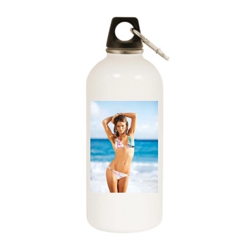 Rosie Huntington-Whiteley White Water Bottle With Carabiner