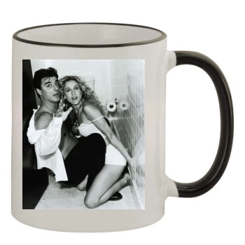 Carrie and Mr. Big 11oz Colored Rim & Handle Mug