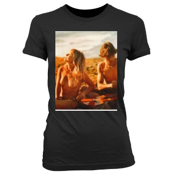 Malin Akerman Women's Junior Cut Crewneck T-Shirt