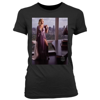 Malin Akerman Women's Junior Cut Crewneck T-Shirt