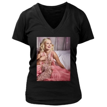 Malin Akerman Women's Deep V-Neck TShirt