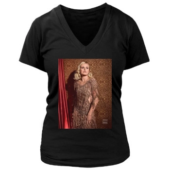 Malin Akerman Women's Deep V-Neck TShirt