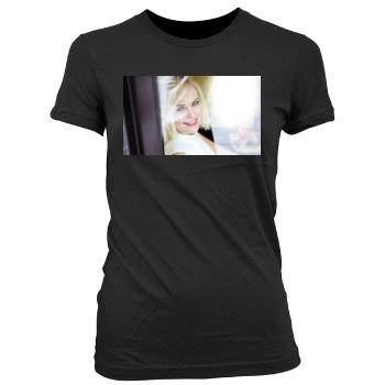 Malin Akerman Women's Junior Cut Crewneck T-Shirt