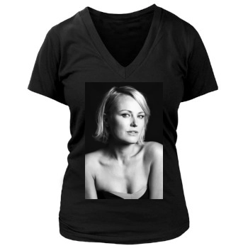 Malin Akerman Women's Deep V-Neck TShirt